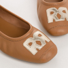 BALLERINES REQINS HAVA CUIR CAMEL